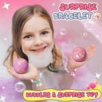 Unicorn Bath Bombs with Bracelet for Girls