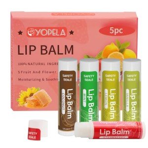 5 Pack Natural Lip Balm with Shea & Coconut