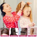 6 Pack Hair Styling Comb Set in Black & Pink