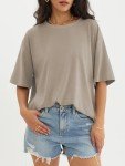 Oversized Casual Crewneck T-Shirt for Women