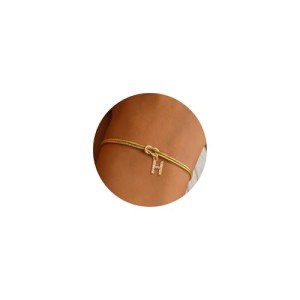 Gold Plated Initial H Knot Bracelet for Women