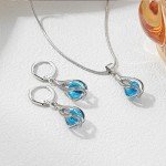 Cambridge Blue Rhinestone Jewelry Set for Women