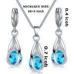 Cambridge Blue Rhinestone Jewelry Set for Women
