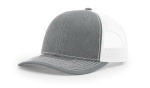 Heather Grey/White Adjustable Trucker Snapback Hat