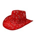 Christmas Cowboy Hat for Adult Santa Costume