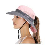 Women's UPF 50+ Ponytail Sun Bucket Hat