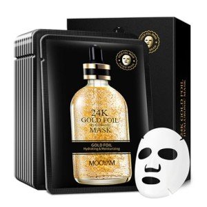 24K Gold Hydrating Facial Mask - 10 Pack