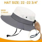 Women's UPF 50+ Ponytail Sun Bucket Hat