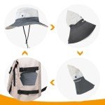 Women's UPF 50+ Ponytail Sun Bucket Hat