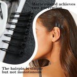 30PCS Black Matte Hair Pins - No Crease, No Bend