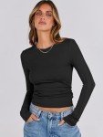 Trendy Women's Long Sleeve Crew Neck Top