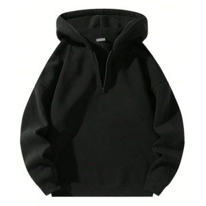 Men's Half Zip Hoodie - Oversized Comfort Top