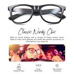 Retro Clear Lens Nerd Glasses for Cosplay