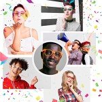 Retro Clear Lens Nerd Glasses for Cosplay