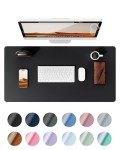 YSAGi Leather Desk Pad Protector, Office Desk Mat, Large Mouse Pad, Non-Slip PU Leather Desk Blotter, Laptop Desk Pad, Waterproof Desk Writing Pad for Office and Home (Black, 23.6" x 13.8")