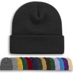 Cozy Unisex Knitted Winter Beanie - Black