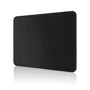 ALOANES Mouse Pad with Stitched Edge, Non-Slip Rubber Base Mouse Mat for Laptop& Computer, Small Mouse Pad for Gamer, Office & Home, Black Square Mousepad 9.8''x 8.3''x 0.08''