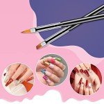 6PCS Double-Ended Nail Art Brushes Set