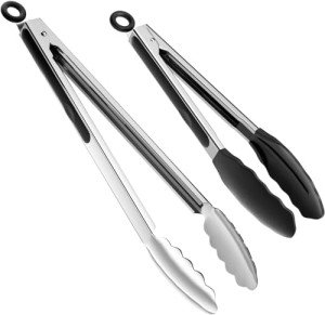 Set of 2 High-Heat Cooking Tongs