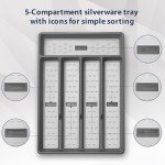 Affordable Silverware Organizer Tray with Icons