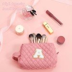 Pink Monogram Makeup Bag for Girls and Women