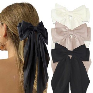 Silky Satin Hair Bows for Women and Girls