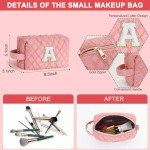 Pink Monogram Makeup Bag for Girls and Women