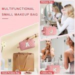 Pink Monogram Makeup Bag for Girls and Women