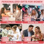 Pink Monogram Makeup Bag for Girls and Women