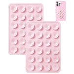 Giumel 2PCS Silicone Suction Phone Case Mount,Non Slip Suction Cup Phone Mount,Hands-Free Phone Accessories Holder for Selfies and Videos,Silicon Adhesive Phone Stand Sticky for Cell Phone