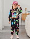 Cute Toddler Girl Tie Dye Sweatsuit Set
