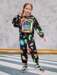 Cute Toddler Girl Tie Dye Sweatsuit Set