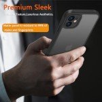 GROZHJAL Case for iPhone 11 Phone Case,Shockproof Military-Grade Drop Protection Frosted Translucent Matte Back Phone Cover,Anti-Scratch Basic Protective iPhone 11 Case Black
