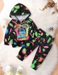 Cute Toddler Girl Tie Dye Sweatsuit Set