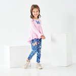 Girls' Ruffle Hem Top & Floral Pants Set