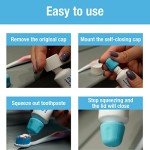 6-Pack Self-Closing Toothpaste Caps - No Waste