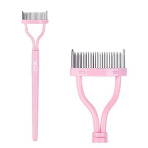 Pink Eyelash Comb and Separator Brush Set