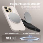 GONEZ for iPhone 14 Pro Case, Compatible with Magsafe, with 2X Screen Protector + 2X Camera Lens Protector, Soft Anti-Scratch Microfiber Lining, Shockproof Liquid Silicone Phone Cover, Stone