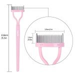 Pink Eyelash Comb and Separator Brush Set