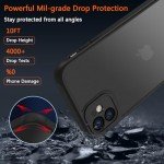 GROZHJAL Case for iPhone 11 Phone Case,Shockproof Military-Grade Drop Protection Frosted Translucent Matte Back Phone Cover,Anti-Scratch Basic Protective iPhone 11 Case Black