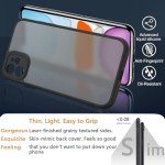 GROZHJAL Case for iPhone 11 Phone Case,Shockproof Military-Grade Drop Protection Frosted Translucent Matte Back Phone Cover,Anti-Scratch Basic Protective iPhone 11 Case Black