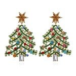Colorful Santa Elk Bowknot Dangle Earrings