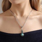 Boho Green Earrings and Necklace Set for Women