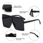 Stylish Oversized Square Sunglasses for Everyone