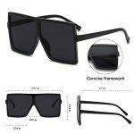 Stylish Oversized Square Sunglasses for Everyone