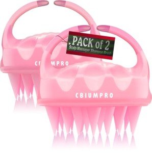 2 Pack Scalp Massager Shampoo Brush Set – Pink