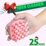 2 Pack Scalp Massager Shampoo Brush Set – Pink