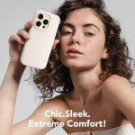 GONEZ for iPhone 14 Pro Case, Compatible with Magsafe, with 2X Screen Protector + 2X Camera Lens Protector, Soft Anti-Scratch Microfiber Lining, Shockproof Liquid Silicone Phone Cover, Stone