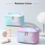 Preppy Rainbow Gradient Makeup Bag for Women
