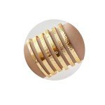 Gold Bangle Bracelet Set for Women (6pcs)